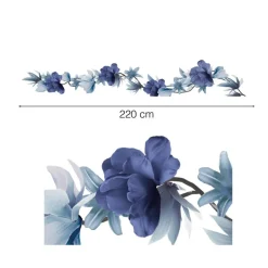 Blomster Girlander Blå og Grå