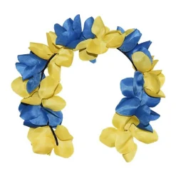 Blomster Hårbøyle Blå og Gul