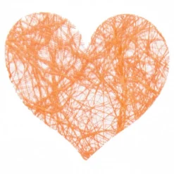 Blonde Hjertekonfetti Oransje