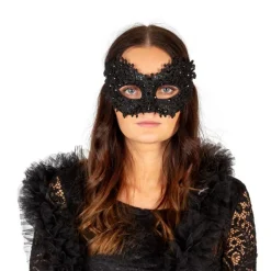 Blonde Maskerade Øyemaske Svart