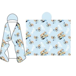 Bluey® Håndkleponcho Lyseblå