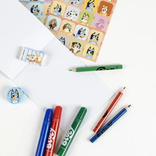 Bluey® Koffert Med Tegnesett