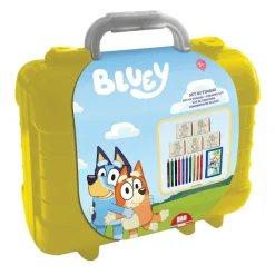 Bluey® Stempel- og Fargesett Koffert Gul