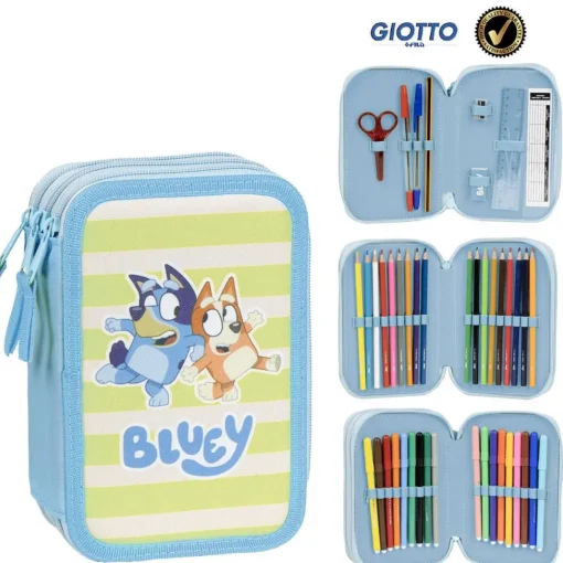 Bluey® Stripete Pennal & Tilbehør
