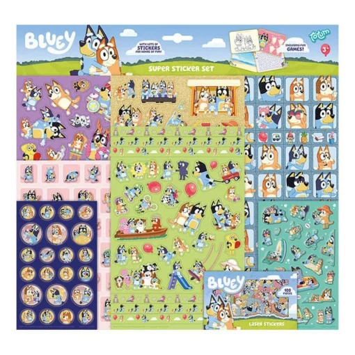 Bluey® XL Klistremerkesett