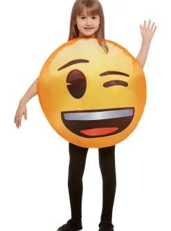 Blunkende Smiley Emoji Barnekostyme
