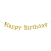 Bokstav Girlander Happy Birthday Glossy Matt Gull