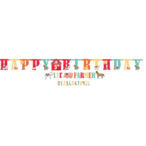 Bondegård Happy Birthday Banner