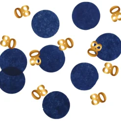 Bordkonfetti 80 År Blå True Blue