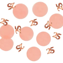 Bordkonfetti 25 År Lyserosa Lush Blush
