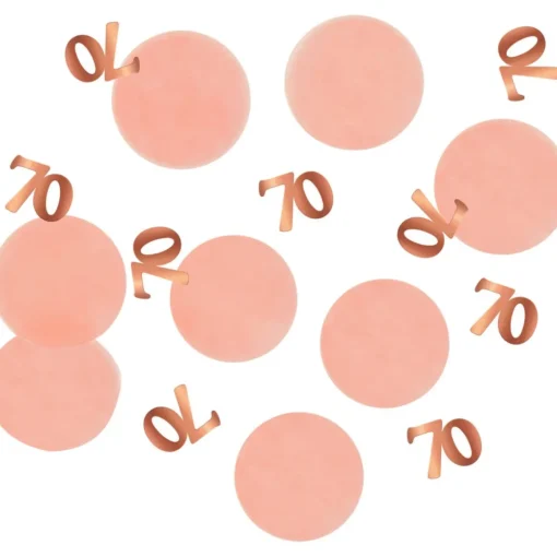 Bordkonfetti 70 År Lyserosa Lush Blush