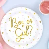 Boy or Girl Papptallerkener