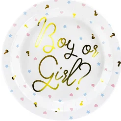 Boy or Girl Papptallerkener