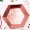 Bride Squad Papptallerkener Gullrosa