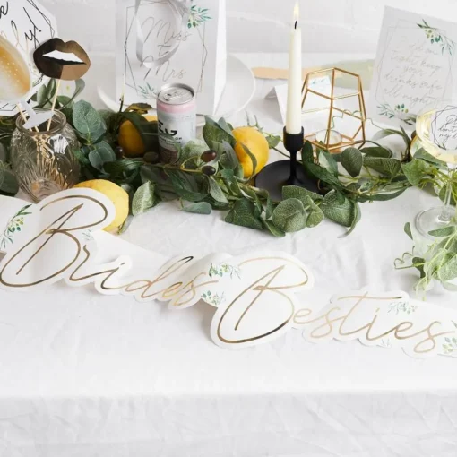 Brides Besties Blad Skråbånd