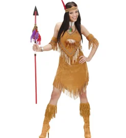 Brun Indianerkvinne Kostyme