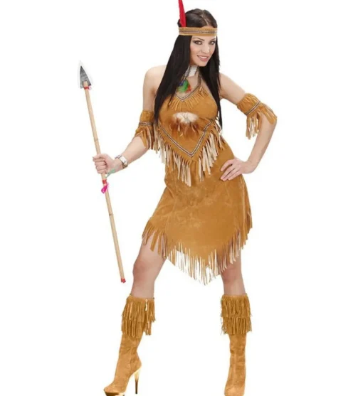 Brun Indianerkvinne Kostyme