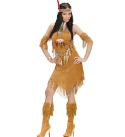Brun Indianerkvinne Kostyme
