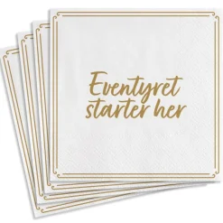 Bryllup Servietter Gull