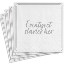 Bryllup Servietter Sølv