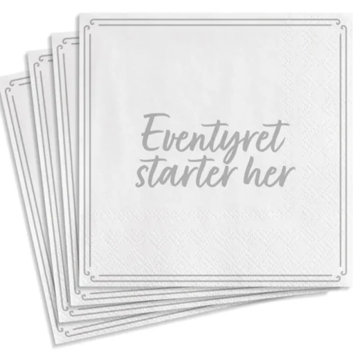 Bryllup Servietter Sølv