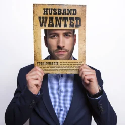 Bryllup Wanted Skilt Husband & Wife