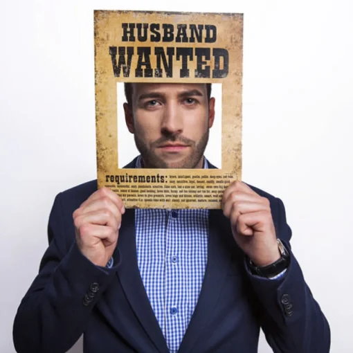 Bryllup Wanted Skilt Husband & Wife