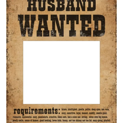 Bryllup Wanted Skilt Husband & Wife