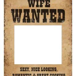 Bryllup Wanted Skilt Husband & Wife