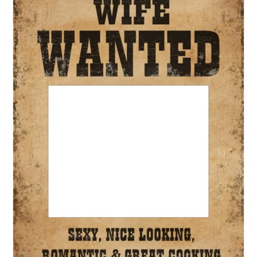 Bryllup Wanted Skilt Husband & Wife