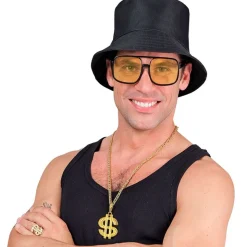 Bøttehatt$Briller$Halskjede$Ring