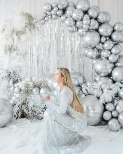Bubble Krom Ballong Sølv