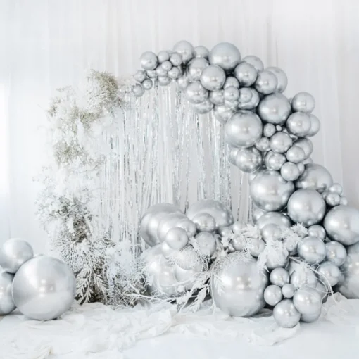 Bubble Krom Ballong Sølv