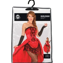 Burlesque Danser Kostyme Rød