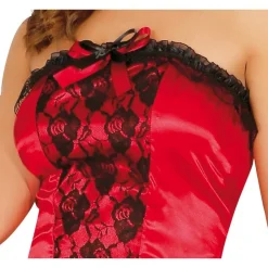 Burlesque Danser Kostyme Rød