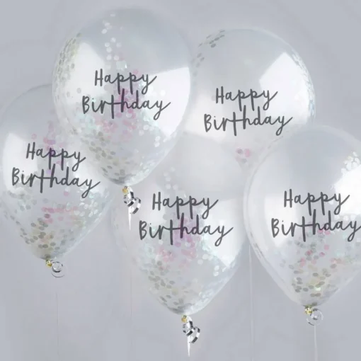 Bursdag Ballonger Konfetti Iriserende