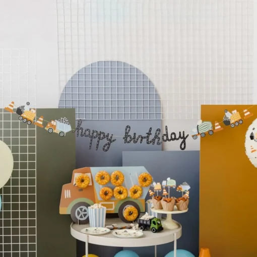 Byggeplass Happy Birthday Girlander