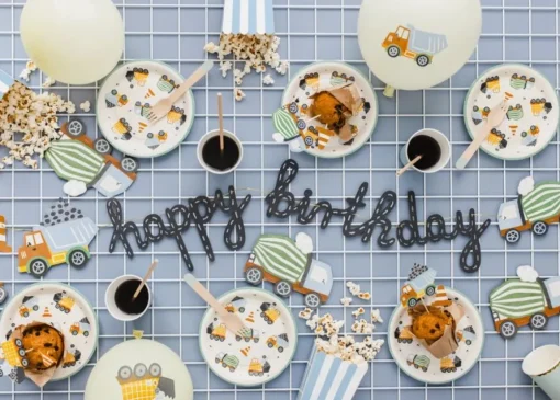 Byggeplass Happy Birthday Girlander