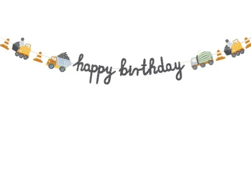 Byggeplass Happy Birthday Girlander