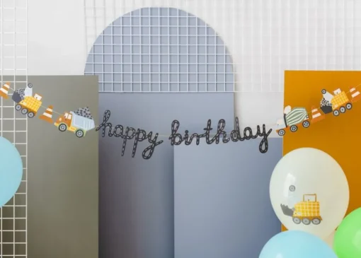 Byggeplass Happy Birthday Girlander