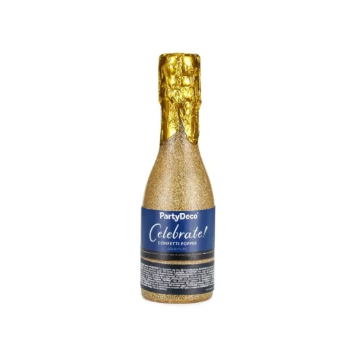 Champagne Konfettikanon Gull