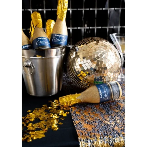 Champagne Konfettikanon Gull
