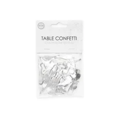 Champagneflaske Konfetti Sølv