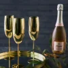 Champagneglass Gull Rustfritt Stål