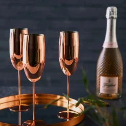 Champagneglass Gullrosa Rustfritt Stål