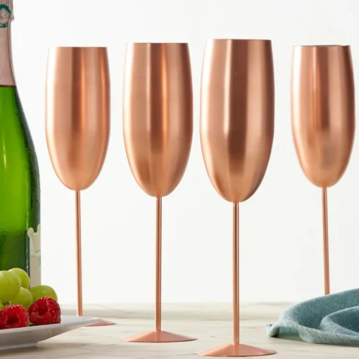 Champagneglass Gullrosa Rustfritt Stål
