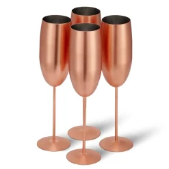 Champagneglass Gullrosa Rustfritt Stål