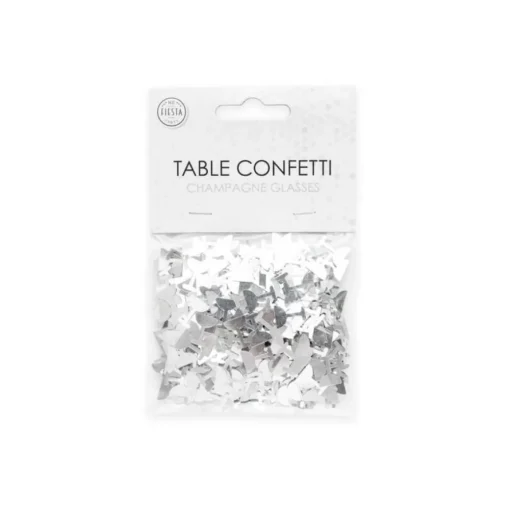 Champagneglass Konfetti Sølv