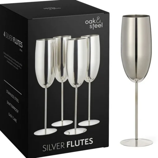 Champagneglass Sølv Rustfritt Stål