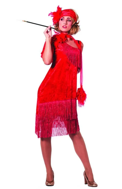 Charleston Diva Kostyme Rød